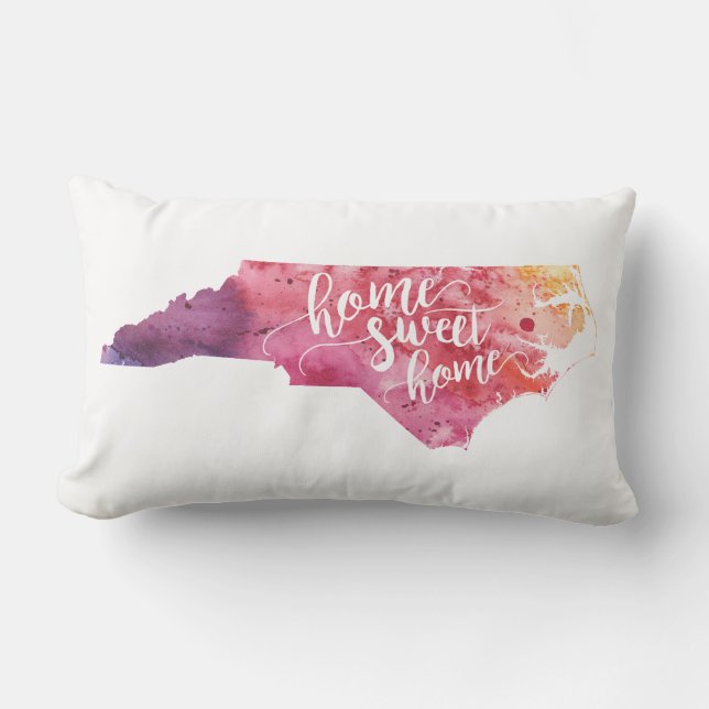Coussin Rectangle Home Sweet Home Caroline du Nord (Recto)