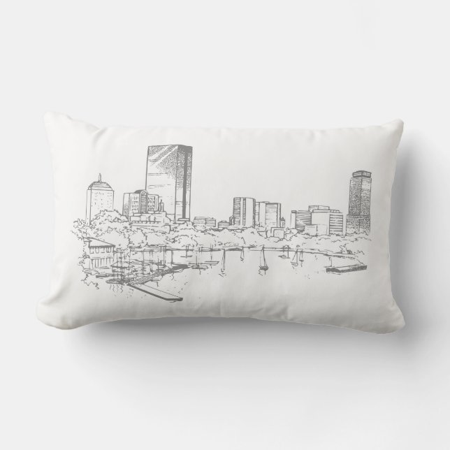 Coussin Rectangle Horizon de Boston (Recto)