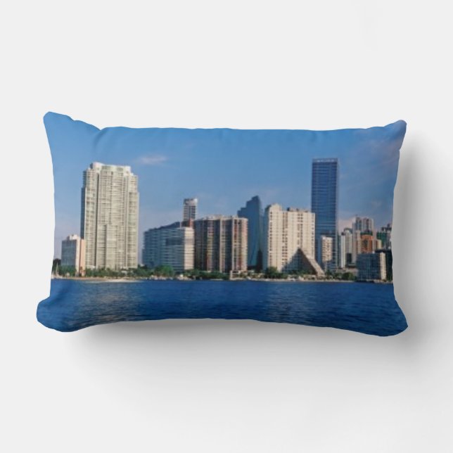 Coussin Rectangle Horizon de Miami, la Floride (Recto)