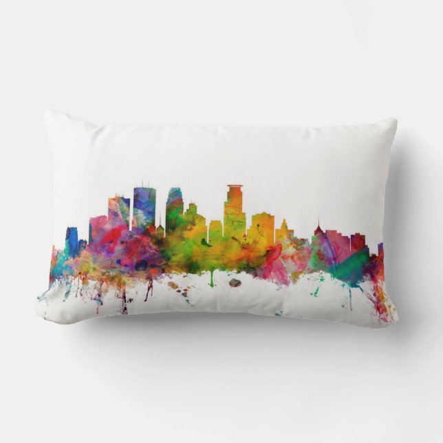 Coussin Rectangle Horizon de Minneapolis Minnesota (Recto)
