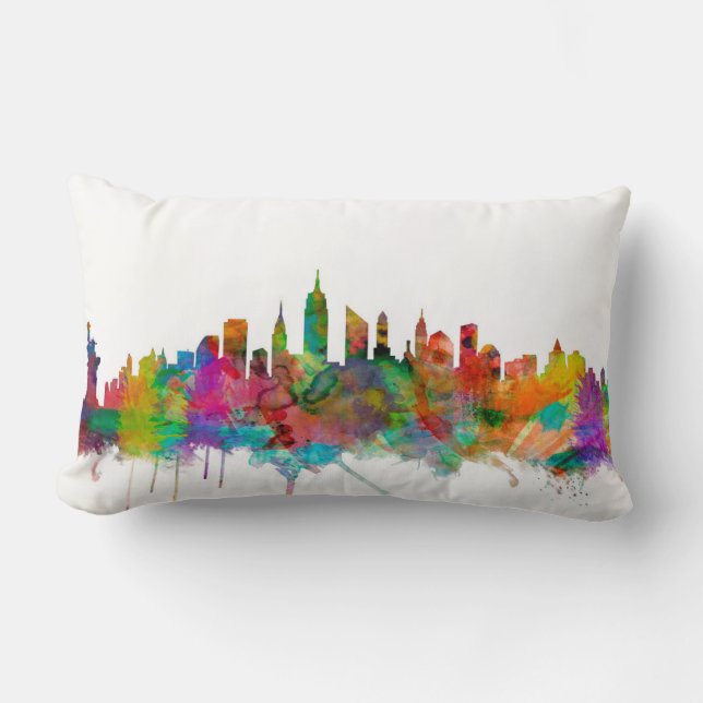Coussin Rectangle Horizon de New York City (Recto)