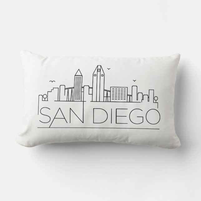 Coussin Rectangle Horizon de San Diego (Recto)