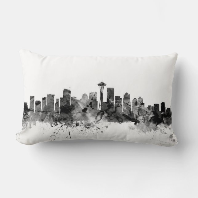 Coussin Rectangle Horizon de Seattle Washington (Recto)