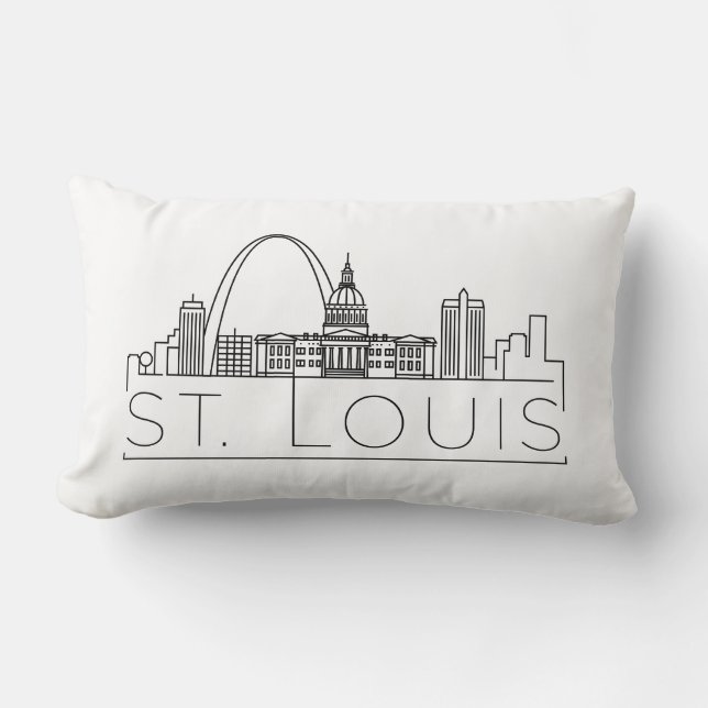 Coussin Rectangle Horizon de St Louis, Missouri (Recto)