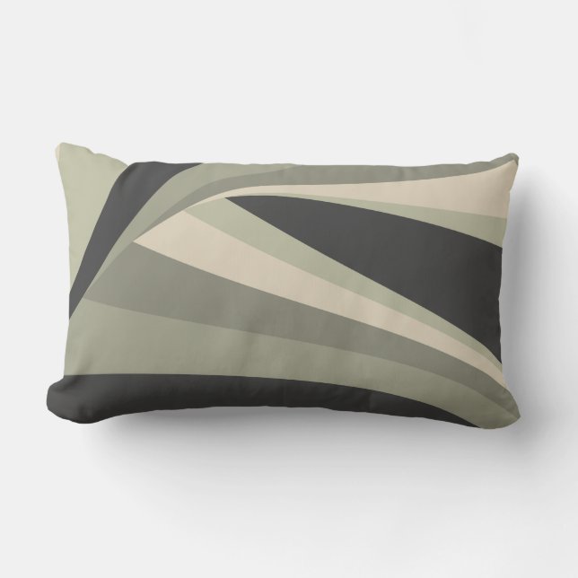 Coussin Rectangle Horloge ronde contemporaine (Recto)