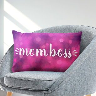 Coussin Rectangle Hot Rose Femme Maman Boss Baby Fun Script Bold Sim