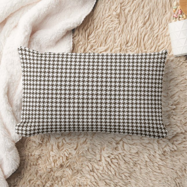 Coussin Rectangle Houndstooth de Brown Combination par Shirley Taylo (Couverture)