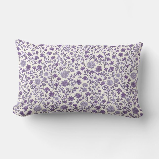 Coussin Rectangle Housse de couette Lavande Fleurie pour Chambre à c (Recto)