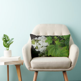 Coussin Rectangle Hydrangea à feuilles de chêne