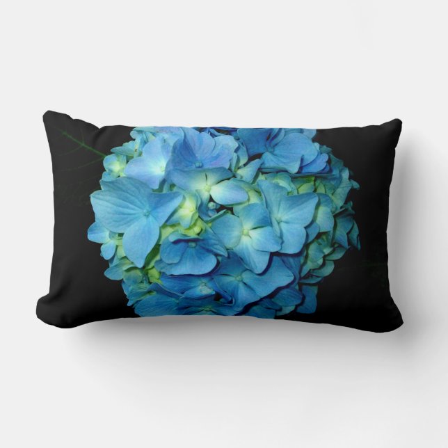 Coussin Rectangle Hydrangée bleue (Recto)