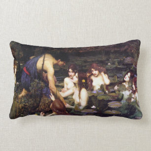 Coussin Rectangle Hylas et les Nymphes, par John William Waterhouse