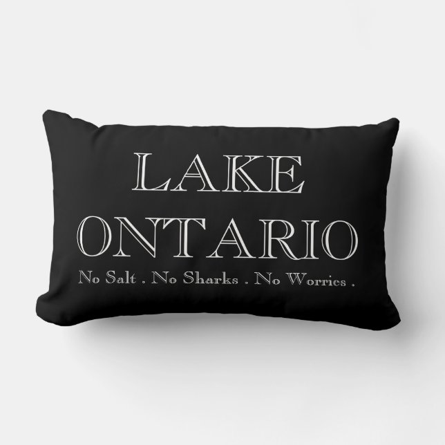 Coussin Rectangle I heart LAKE ONTARIO (Recto)
