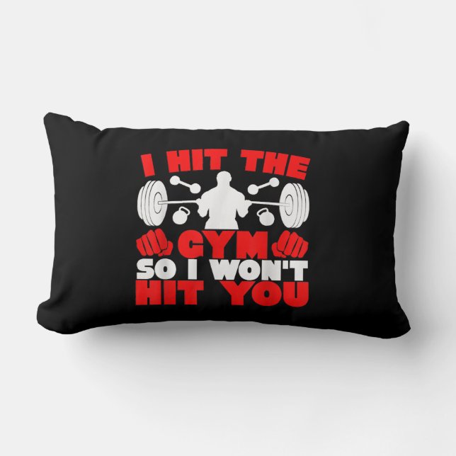 Coussin Rectangle I Hit The Gym (Recto)