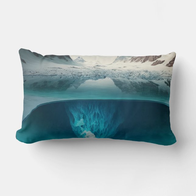 Coussin Rectangle Icy Mountain View (Recto)