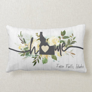 Coussin Rectangle Idaho État Personnalisé Votre Ville Natale Rustiqu