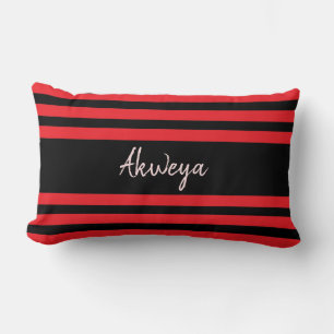 Coussin Rectangle Idoma rouge et noir inspirant