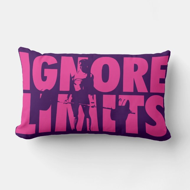 Coussin Rectangle IGNORE LIMITS - Motivation pour l'haltérophilie de (Recto)