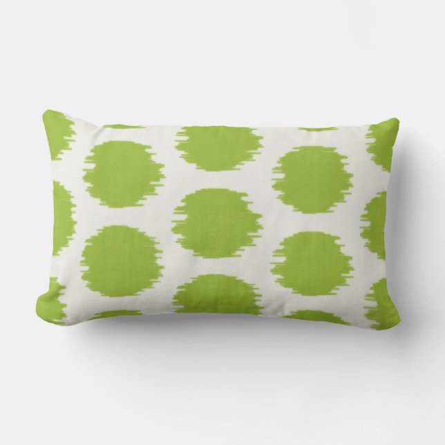 Coussin Rectangle Ikat Scratch Dot, Celery Lumbar (Recto)