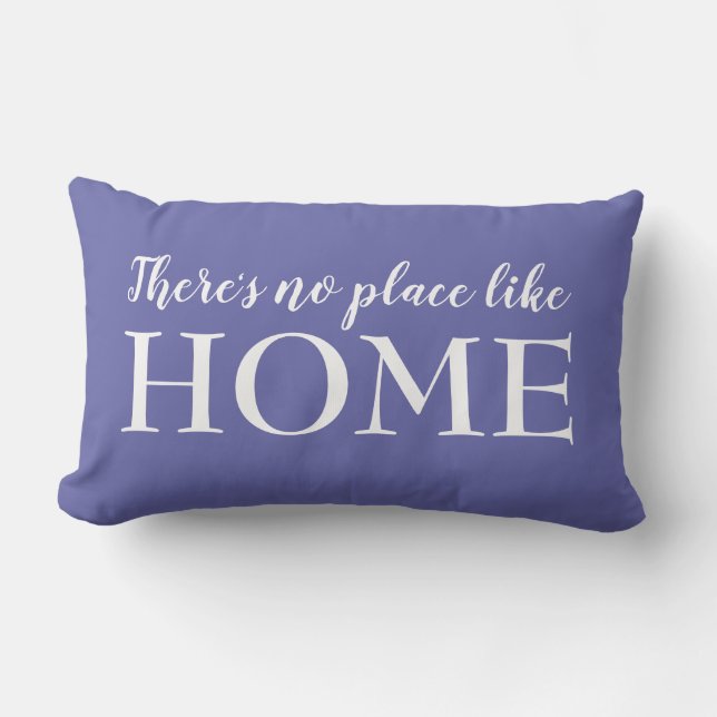 Coussin Rectangle Il n'y a pas d'endroit comme la maison Blue Lombai (Recto)