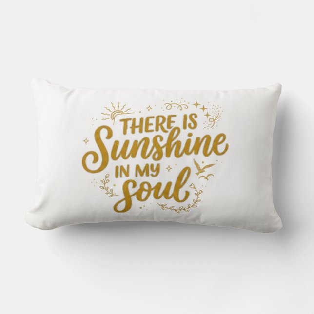 Coussin Rectangle Il y a du soleil dans mon âme (Recto)
