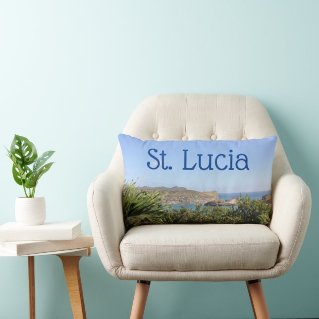 Coussin Rectangle Île des Caraïbes pittoresques Sainte-Lucie (Chaise)