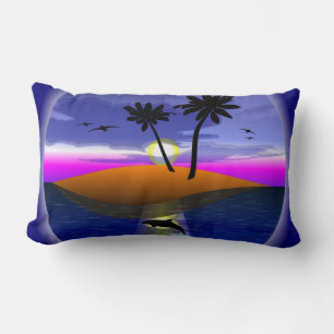 COUSSIN RECTANGLE ÎLE TROPICALE