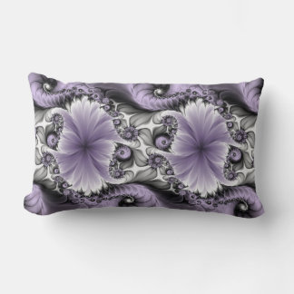 Coussin Rectangle Illusion de lilas Art floral abstrait fractal Fant