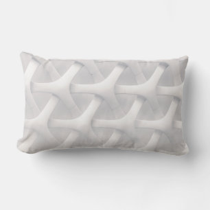 Coussin Rectangle Illusion d'optique blanche et grise