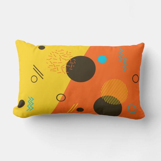 Coussin Rectangle Illustration cool, moderne, tendance, urbaine de M (Recto)