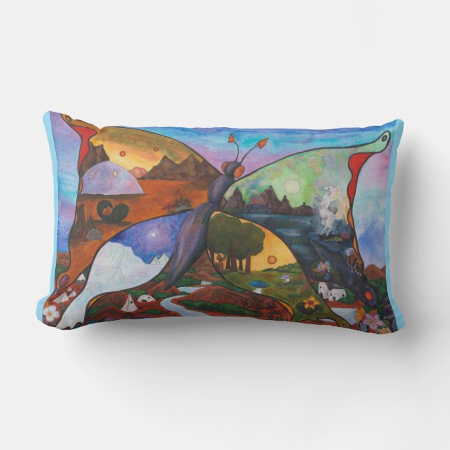 Coussin Rectangle Illustration de l'aquarelle Imaginaire fascinant m (Recto)
