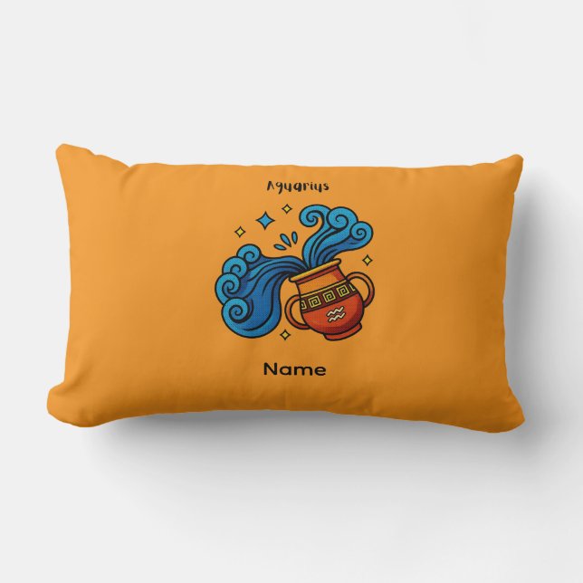 Coussin Rectangle Illustration de style cartoon du signe zodiacal Ve (Recto)