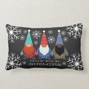 Coussin Rectangle Illustration du flocon de neige de Chillin' Gnomes