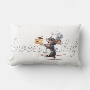 Coussin Rectangle Illustration du logo de la souris "Sweet Chef"