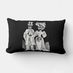Coussin Rectangle Illustration traditionnelle de couple de Calavera