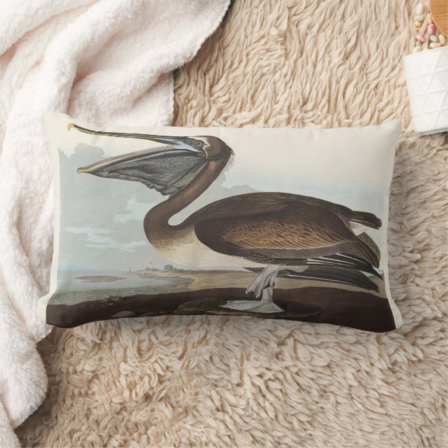 Coussin Rectangle Illustration vintage d'Audubon représentant un Pél (Couverture)