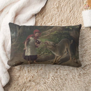 Coussin Rectangle Illustration vintage du conte de fée du Petit Chap