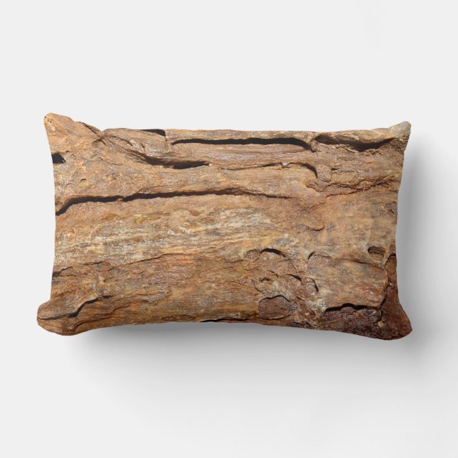 Coussin Rectangle Image de bois fossilisé (Recto)