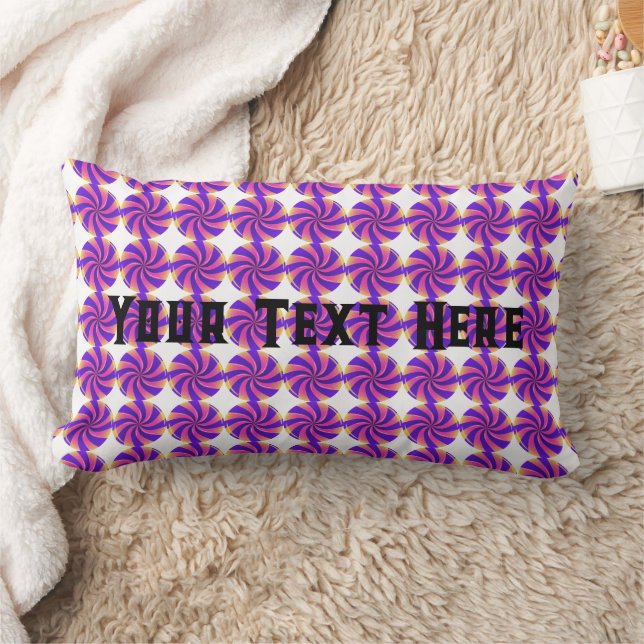 Coussin Rectangle Image de bonbon sucré avec texte personnalisé (Couverture)