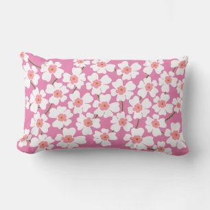 Coussin Rectangle Imaginaire blanc et rose