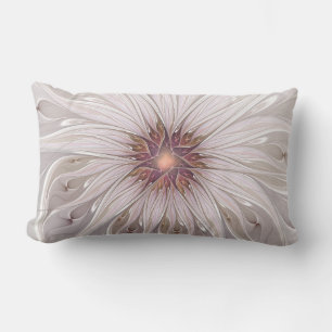 Coussin Rectangle Imaginaire Floral, Abstraite Fleur Pastel Moderne