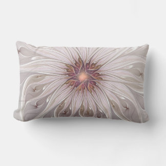 Coussin Rectangle Imaginaire Floral, Abstraite Fleur Pastel Moderne