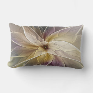 Coussin Rectangle Imaginaire Floral Gold Eggplant Art Fractal Abstra