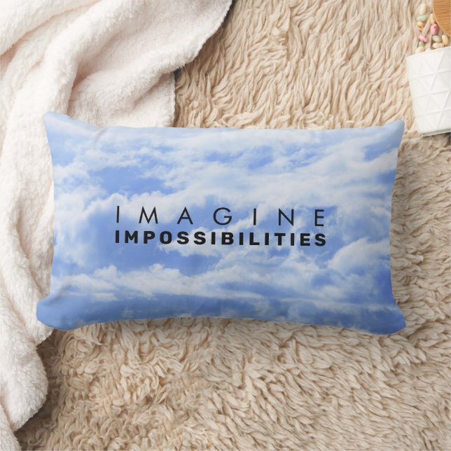 Coussin Rectangle Imaginez Impossibilités Blue Cloudscape (Couverture)