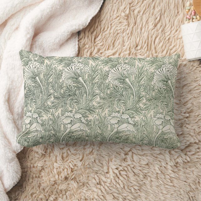 Coussin Rectangle Impression d'art floral Tulipe verte de William Mo (Couverture)