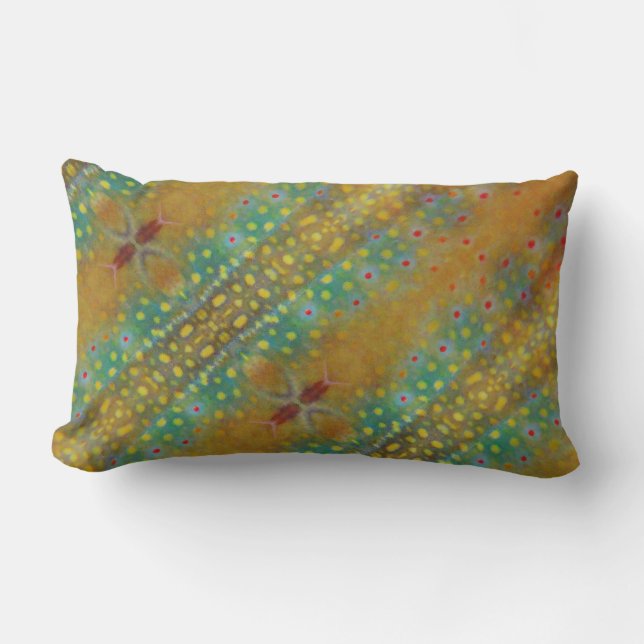 Coussin Rectangle Impression de motif de truite brune motif (Recto)