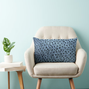Coussin Rectangle Impression de poisson bleu et noir