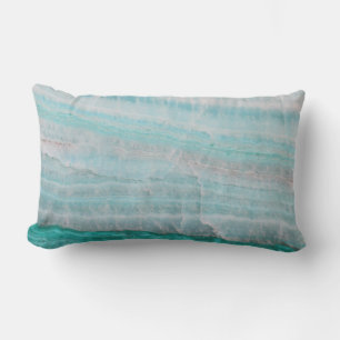 Coussin Rectangle Impression en pierre de granit turquoise