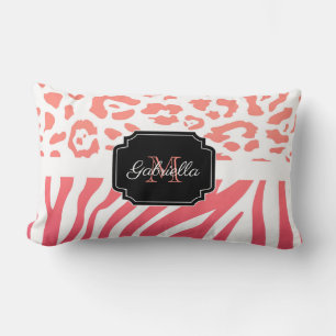 Coussin Rectangle Impression Lepard / Impression Zebra