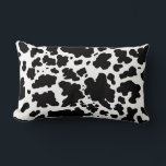 Coussin Rectangle Impression moderne de la peau de vache noire<br><div class="desc">Couleur de peau de vache noire et blanche classique et tendance texture design décoration et cadeaux maison. Poster de animal taches de vache</div>