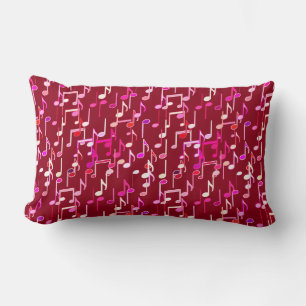 Coussin Rectangle Impression musicale - bordeaux, multi